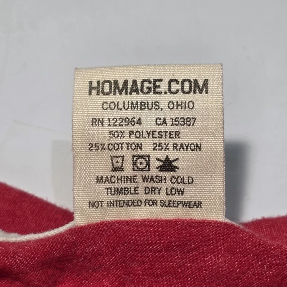 HOMAGE‎ Ohio State Buckeyes OSU Red Baby Tee / Youth Size 8 T-Shirt Script Logo